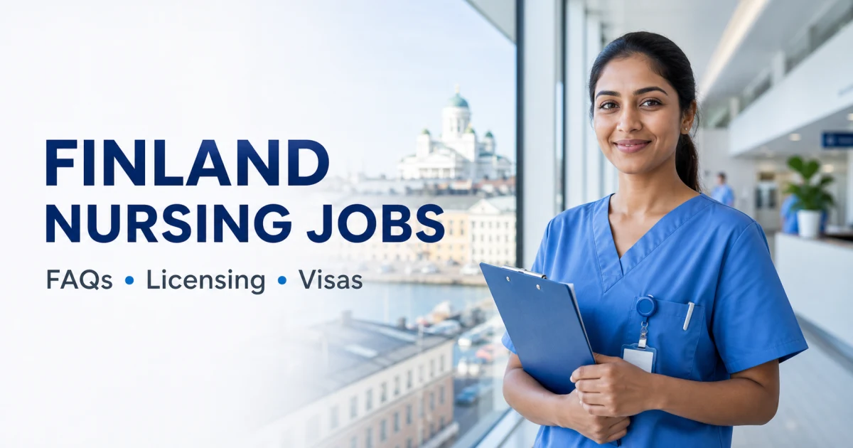 International nurse reading Finland nursing job FAQs